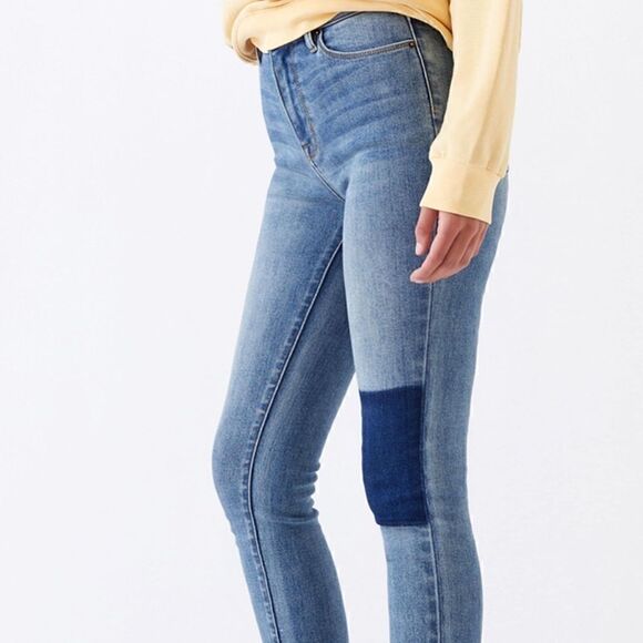 PacSun High Rise Jeggings Knee Panel Patch 27 Skinny Denim Jeans - Picture 3 of 9